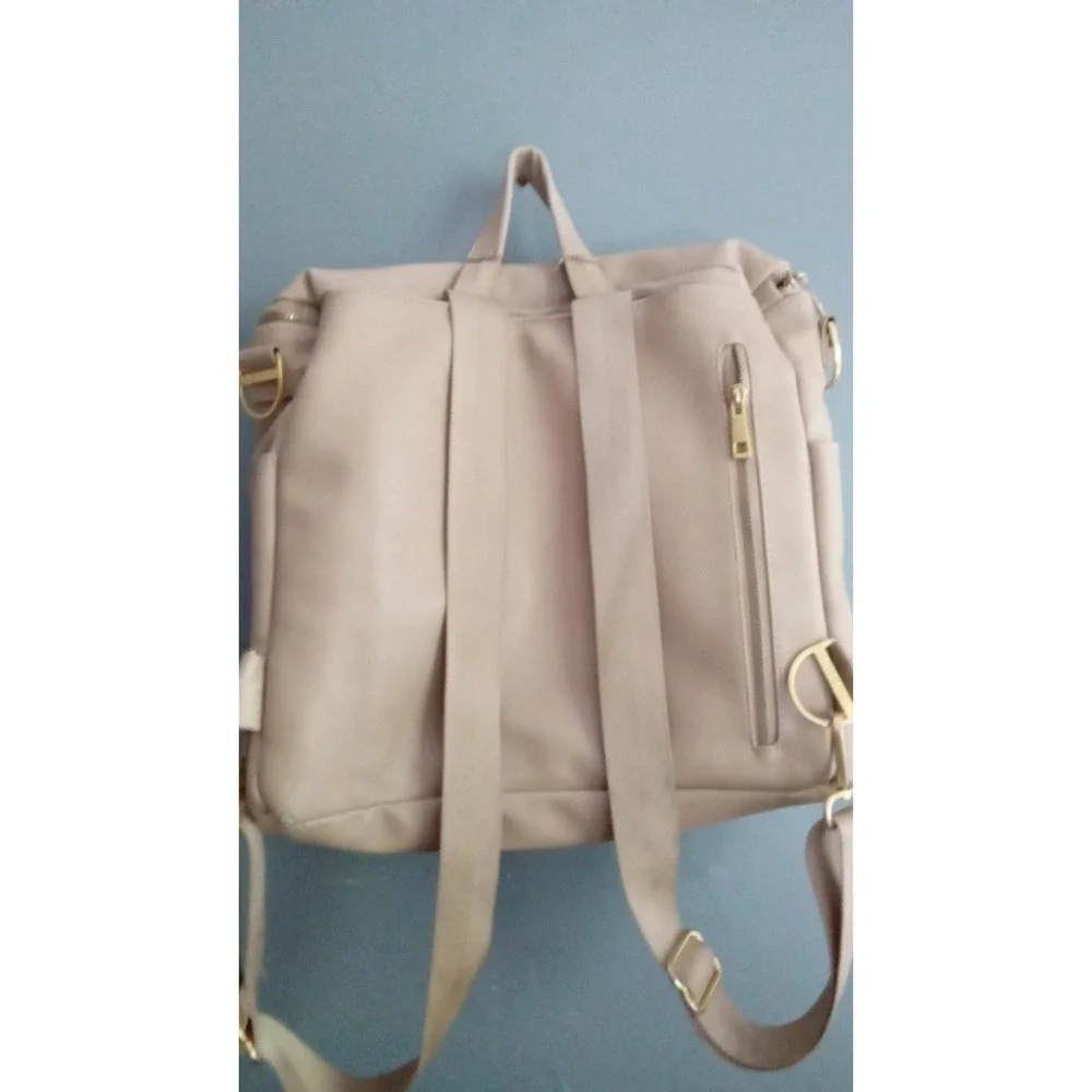 Fawn Design Backpack‎ Convertible Diaper Bag Blush Faux Leather